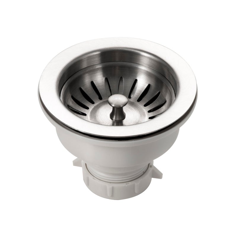 Houzer 190-9180 - 3-1/2 inch Stainless Steel Kitchen Sink Basket Strainer, Durable Food Catcher Stopper for Metal Kitchen Sink, Ideal for Filtering Waste and Preventing Clogs - Image 4